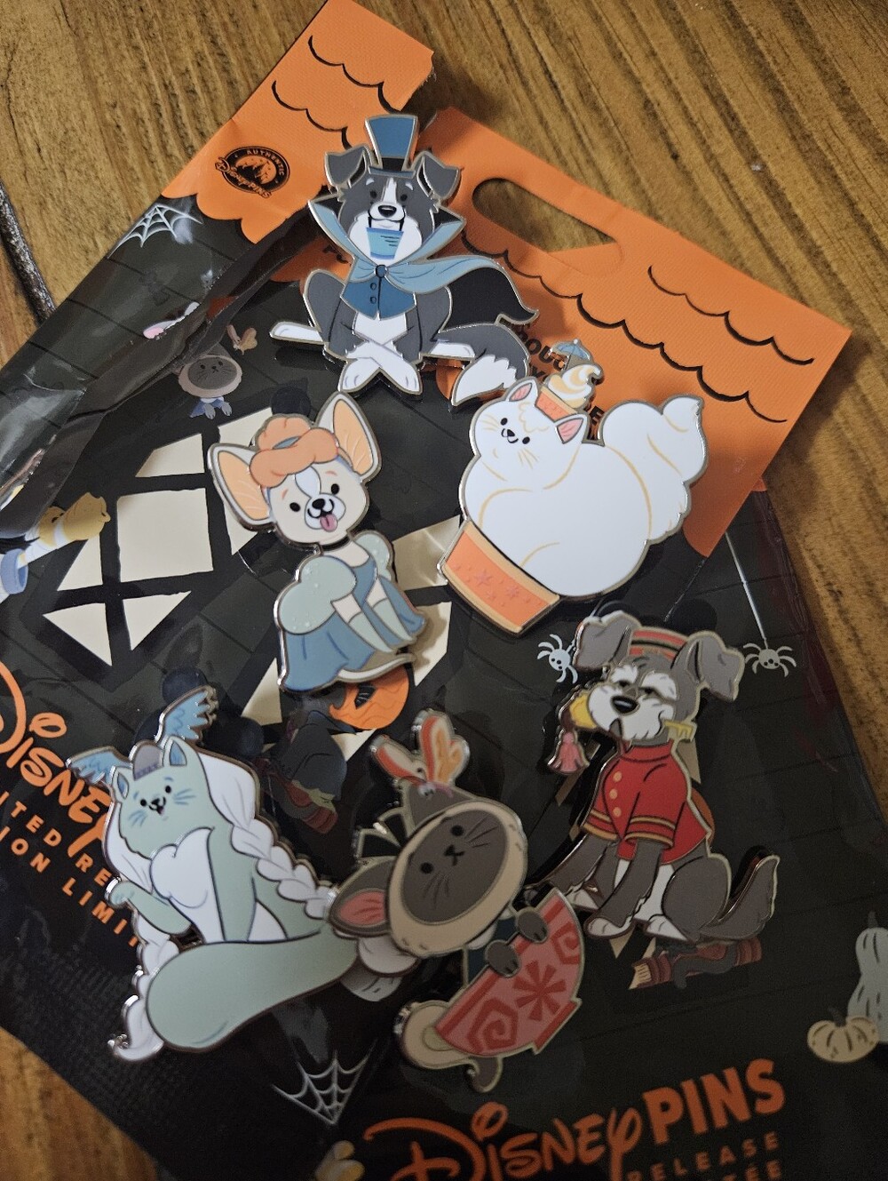 Disney Halloween Cat & Dog Pins - 6